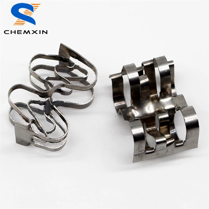 Hög mekanisk hållfasthet SS304 316 25mm 38 mm metall Super Raschig-ring för destillationstorn